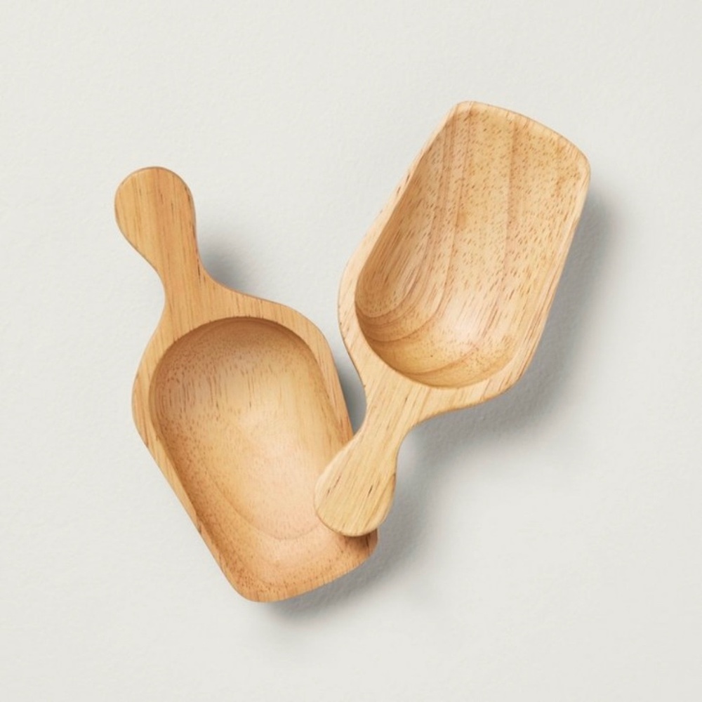 Hearth & Hand Magnolia Small Wooden Scoop Set of 2